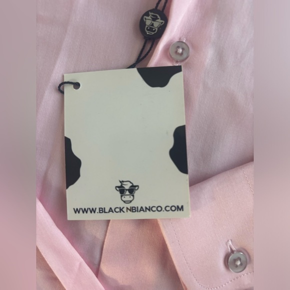 Black N Bianco Signature Boys' Button Down Dress Shirt In Light Pink Size 12 NWT - Picture 8 of 11